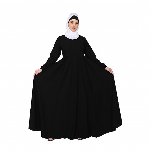 Umbrella cut abaya- Black